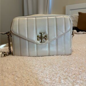 Tory Burch Cream Quilted Crossbody Bag